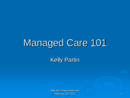 Managed Care 101