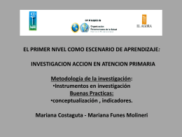 Diapositiva 1 - Investigación Acción en APS