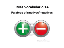 Más Vocabulario 1A