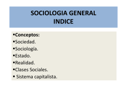 SOCIOLOGIA GENERAL INDICE