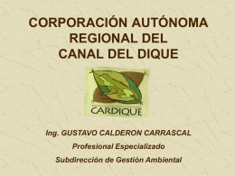CORPORACIÓN AUTÓNOMA REGIONAL DEL CANAL DEL DIQUE