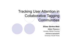 Tracking User Attention in Collaborative Tagging