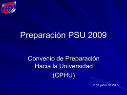 Preparación PSU 2009