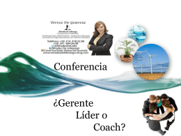 Conferencia¿Gerente Líder o Coach?