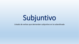 Subjuntivo