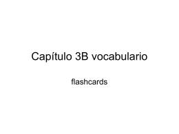 Capítulo 3B vocabulario