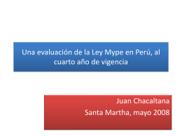 Una evaluación de la Ley Mype en Perú, al cuarto
