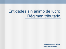 Presentación `Régimen Tributario Especial -