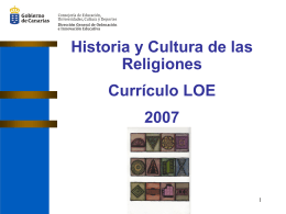 Presentación Currículo Historia y Cultura de las