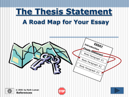 The Thesis Statement