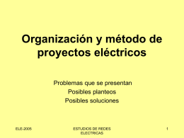 Organización y método de proyectos eléctricos