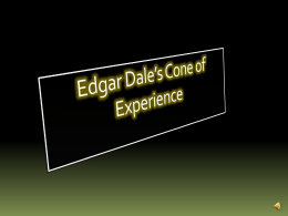 EDGAR DALE’S CONE OF EXPERIENCE
