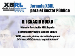 Diapositiva 1 - Asociación XBRL España | … para la