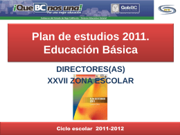 Plan de estudios 2011. Educación Básica