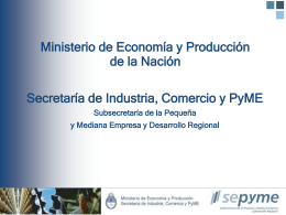 Ministerio de Economía y Producción