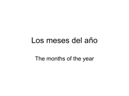 Los meses del año