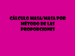Cálculo Masa/Masa por método de las proporciones
