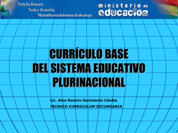 DISEÑO CURRICULAR BASE DEL SUBSISTEMA EDUCACION