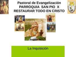 Pastoral de Evangelización PARROQUIA SAN PIO X