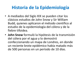 Historia de la Epidemiología