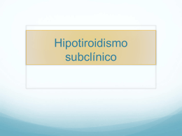 Hipotiroidismo subclínico