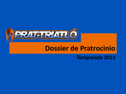 Dossier de Pratrocinio - Club Natació Prat