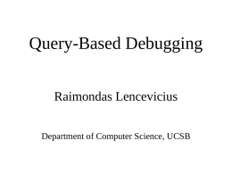 Query-Based Debugging of Object