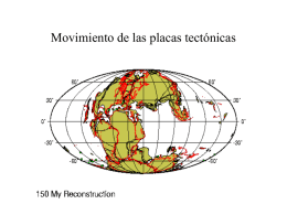 Movimiento de las placas tectónicas