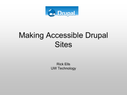 Making Accessible Drupal Sites