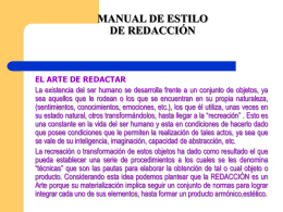 MANUAL DE ESTILO DE REDACCIÓN