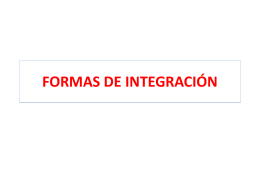 FORMAS DE INTEGRACIÓN