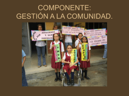 PROYECTO: Gestión a la comunidad