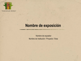 Nombre de exposición - Inicio