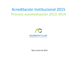 Acreditación Institucional 2015 Proceso