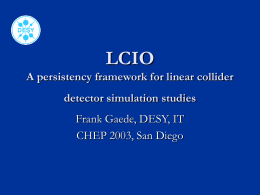 LCIO - SLAC National Accelerator Laboratory