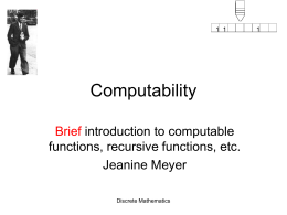 Computability - Purchase College Faculty Web