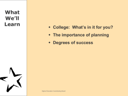 How to go to college - College Success Foundation