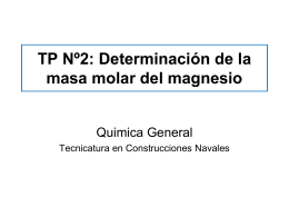 TP Nº3: Determinacion de la masa molar del