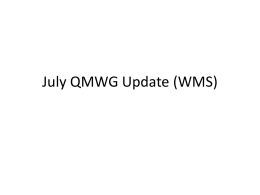July QMWG Update (WMS) - Electric Reliability