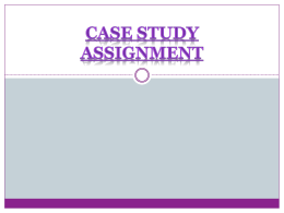 Case Study Assignment - University of Exeter