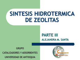 SINTESIS HIDROTERMICA DE ZEOLITAS