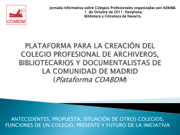 PLATAFORMA PARA LA CREACIÓN DEL COLEGIO
