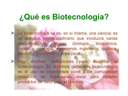 ¿Qué es Biotecnología? - Tutorías ISER CREAD