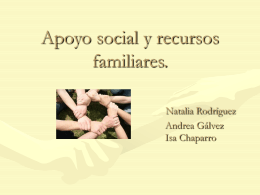 Apoyo social y recursos familiares. Natalia