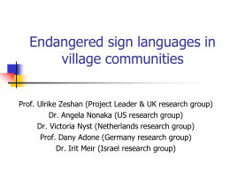 The “villagesign” project Endangered sign