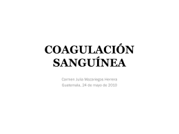 COAGULACIÓN SANGUÍNEA
