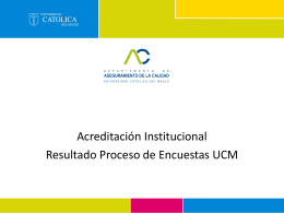 Acreditación Institucional 2015 Proceso