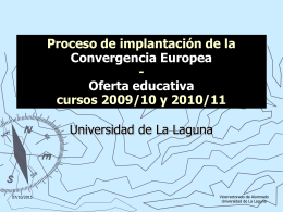 Proceso de implantación de la Convergencia Europea
