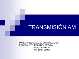 TRANSMICION AM - Ingeniería de Telecomunicaciones