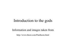 Introduction to the gods